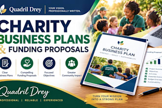 write a UK charity business plan and funding proposal