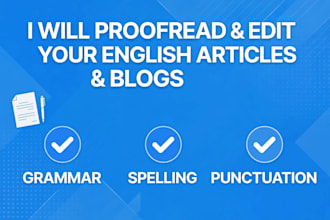 proofread, edit, and correct your english articles and blog