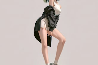draw a custom anime character art, oc, or anime fanart