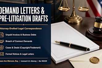 draft strong pre litigation notices and formal legal letters