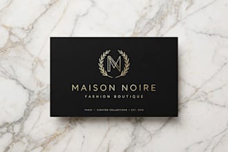 design luxury business card with gold foil for fashion brand