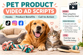 pet product video ad scripts