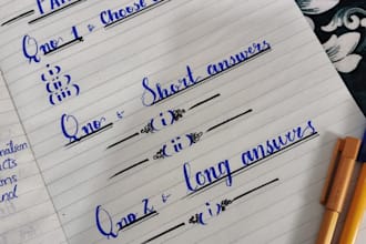 provide beautiful, neat, and professional handwritten work