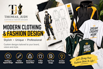design modern clothing, streetwear, and fashion apparel