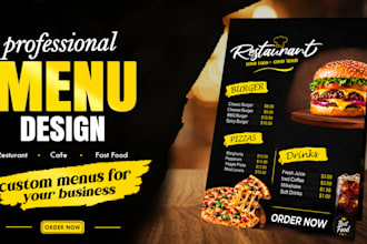 design professional restaurant menu, cafe menu and food menu