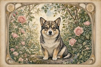paint an expressive watercolor painting of your pet