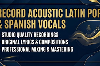 record acoustic female spanish vocals and lyrics for latin pop