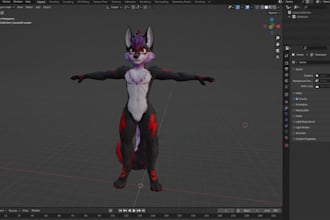 create 3d furry vrchat avatar live2d model