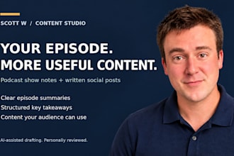 write podcast show notes and repurpose episodes into social posts