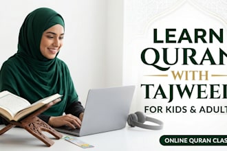 teach quran with tajweed online for kids and adults
