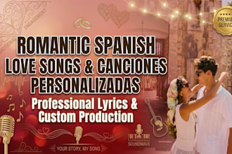 produce romantic spanish love songs lyrics or canciones personalizadas