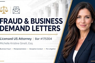 write an attorney demand letter for fraudulent misrepresentation as US attorney