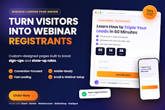 design a high converting webinar landing page