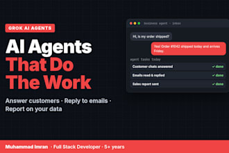 build a custom grok ai agent and ai chatbot to automate your business