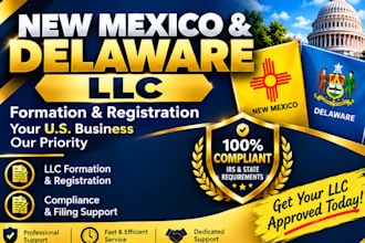 assist with delaware llc, new mexico llc and ein registration