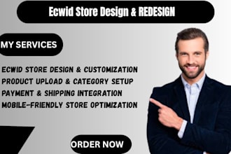 design redesign and customize a professional ecwid ecommerce store