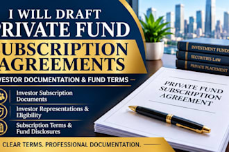 draft a private fund subscription agreement for investors