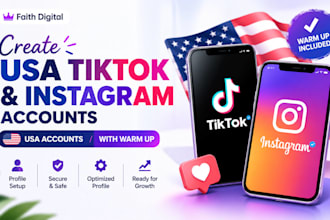 create usa tiktok account, USA instagram account usa tiktok with warm up