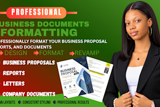 professionally format business proposals, reports, documents