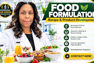 be a food scientist for recipe creation and beverage product development support