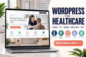 design chiropractors, physical therapy, dermatology med spas, veterinary website