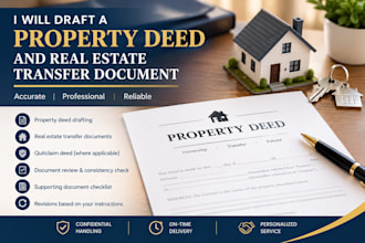 draft a property deed and real estate transfer document