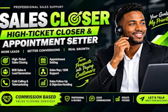 be your commission based sales closer and sales rep