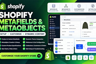 set up and customize shopify metafields and metaobjects