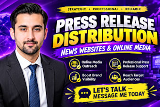 press release distribution to news websites and online media publications