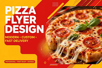 design modern pizza and restaurant food flyer