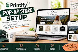 build premium printify popup store and setup your store