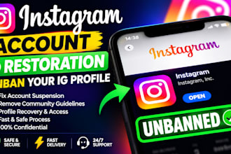 estore instagram page, ig profile unbanning issues