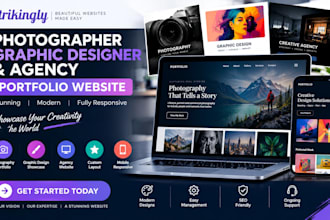 do strikingly photographer graphic web designer agency portfolio website
