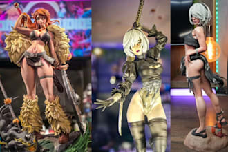 do quality print and paint  3d anime model action figure statue resin printing