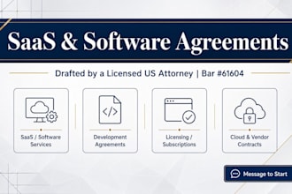 draft custom software development agreements for tech companies