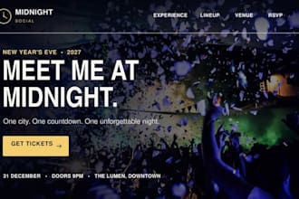 design wix new years eve event website party tickets rsvp nightlife 2027 website