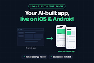 turn your lovable, bolt app into custom ios and android app