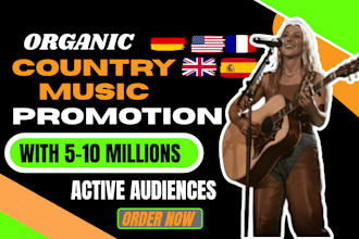 do viral and organic country music promotion to real audiences, no bots