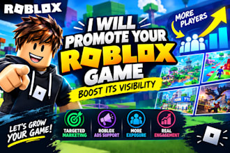 roblox game promotion, roblox ads, promote roblox game to 900k gamers