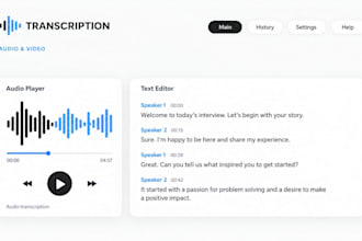 do audio to text transcription, video to text transcription