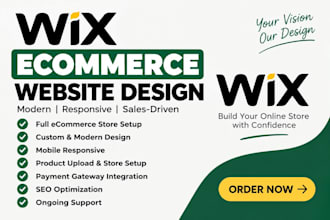 design a professional wix ecommerce website online store and wix shop