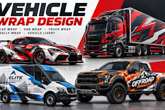 design vehicle wraps, car livery, rally car wraps, truck wraps, van wraps