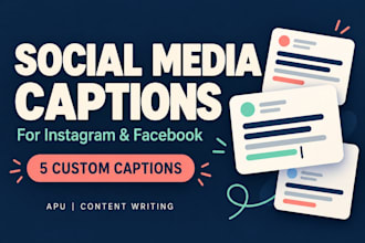 write instagram and facebook captions for your small business