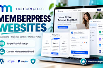 create memberpress website with subscriptions gated content and member portals