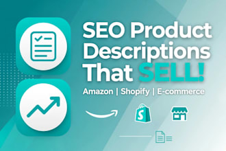 write SEO optimized amazon product descriptions and titles