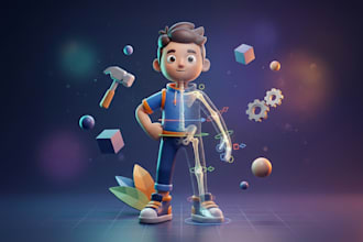 model and rig any 3d model character or asset in cinema 4d