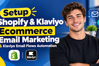 set up klaviyo email marketing flows popups and shopify automation