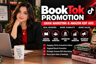 viral booktok video promotion amazon kindle ebook promotion tiktok booktok ads
