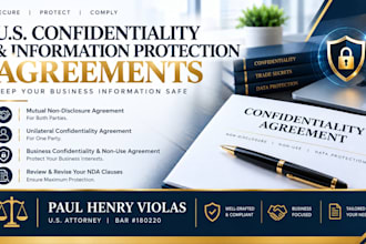 draft a corporate business confidentiality and non use agreement