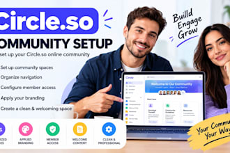 set up your circle so online community and organize spaces